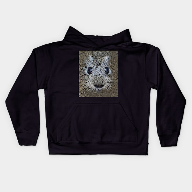 Guinea Pig Face Kids Hoodie by Random Galaxy